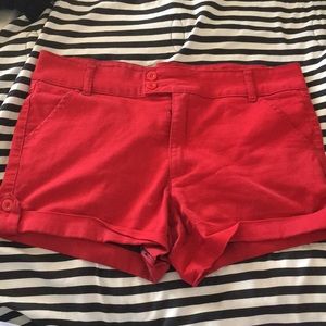 Red shorts